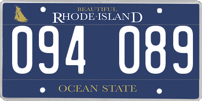 RI license plate 094089