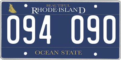 RI license plate 094090