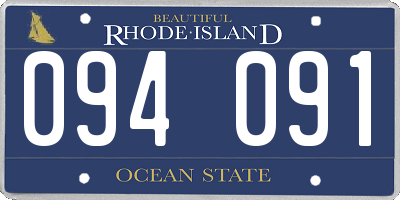 RI license plate 094091
