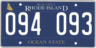 RI license plate 094093