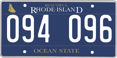 RI license plate 094096