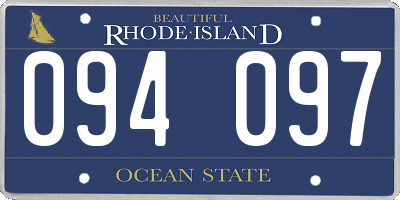 RI license plate 094097