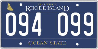 RI license plate 094099