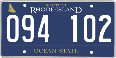 RI license plate 094102