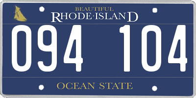 RI license plate 094104