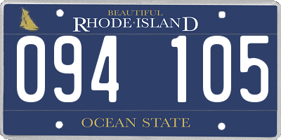 RI license plate 094105