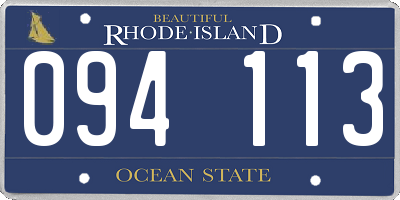 RI license plate 094113