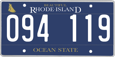 RI license plate 094119
