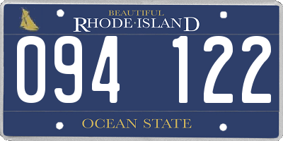 RI license plate 094122