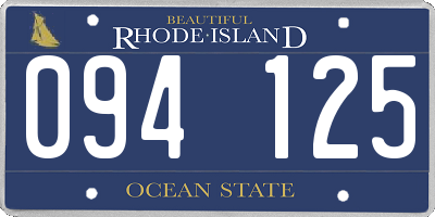 RI license plate 094125
