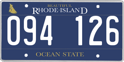 RI license plate 094126
