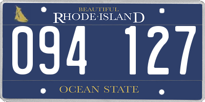 RI license plate 094127