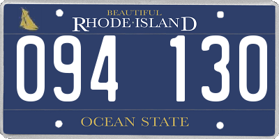 RI license plate 094130