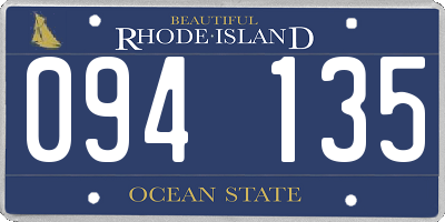 RI license plate 094135