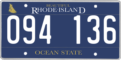 RI license plate 094136