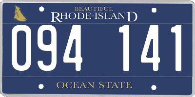 RI license plate 094141