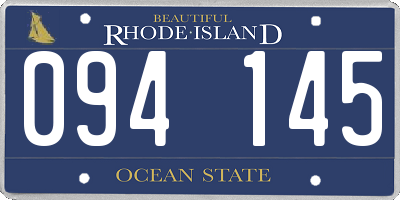 RI license plate 094145