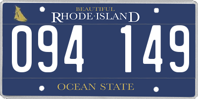 RI license plate 094149