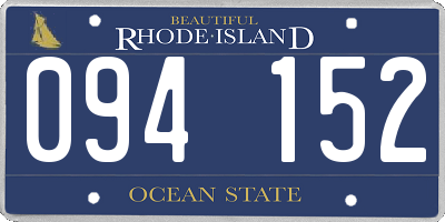 RI license plate 094152