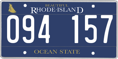 RI license plate 094157