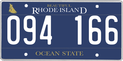RI license plate 094166