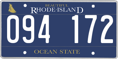 RI license plate 094172