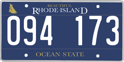 RI license plate 094173