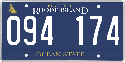 RI license plate 094174