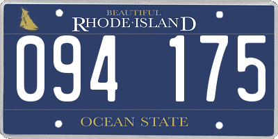 RI license plate 094175