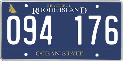 RI license plate 094176