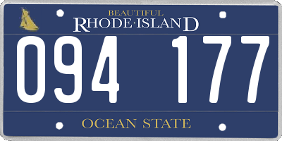 RI license plate 094177