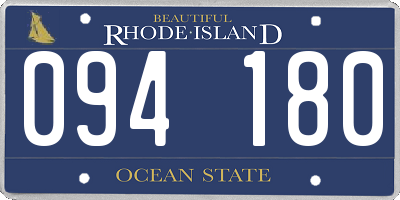 RI license plate 094180