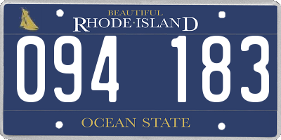 RI license plate 094183