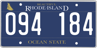 RI license plate 094184