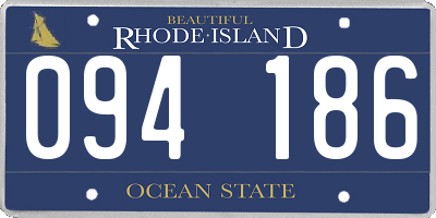 RI license plate 094186