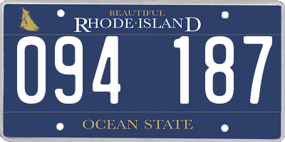 RI license plate 094187