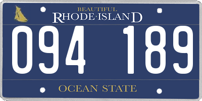 RI license plate 094189