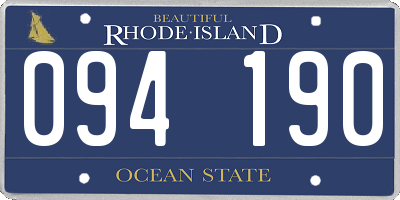 RI license plate 094190