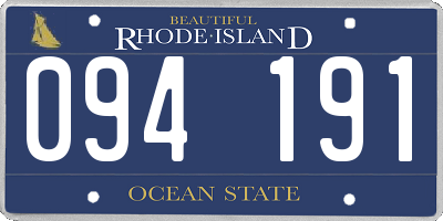 RI license plate 094191