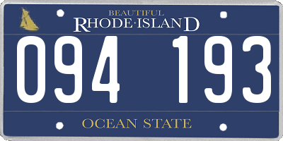 RI license plate 094193