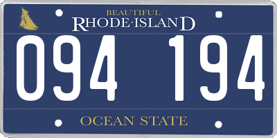 RI license plate 094194