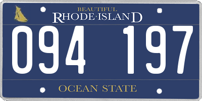 RI license plate 094197