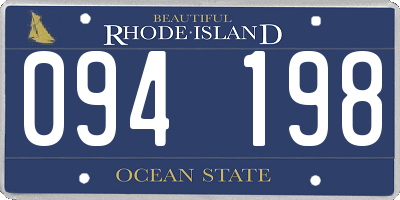 RI license plate 094198