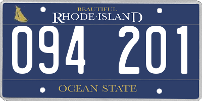 RI license plate 094201