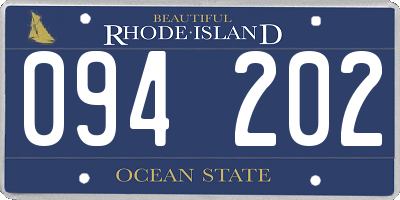 RI license plate 094202
