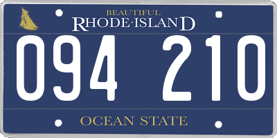 RI license plate 094210