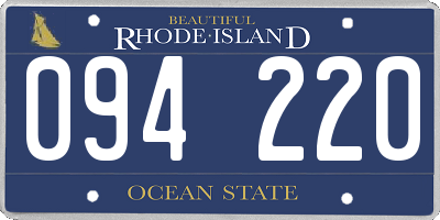 RI license plate 094220