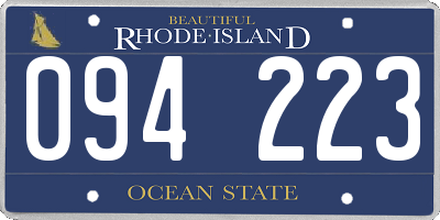 RI license plate 094223