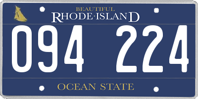 RI license plate 094224