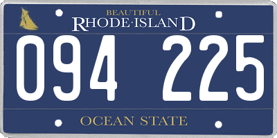 RI license plate 094225